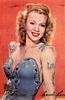 Carole in her butterfly dress, Screenland May 1944