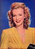 Carole selling pearls, Movie Show April 1944