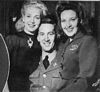 Carole and Linda on a train, December 1941, Screen Guide March 1942
