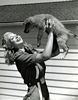 A girl and her dog
