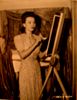 Carole at the easel (1943-family collection)
